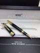 Perfect Replica Montblanc JFK Gold Clip Black Rollerball Pen (5)_th.jpg